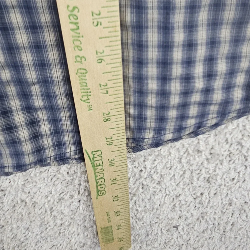 Vintage The North Face Hiking Button Up Plaid Front Zip Pocket Shirt Mens Large